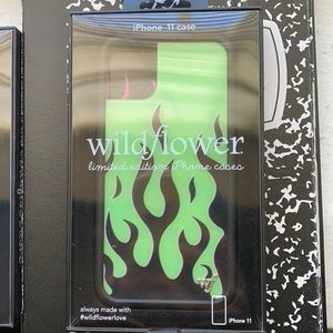Iphone 11 Wildflower Neon Green Case